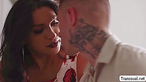 Hot brunette stepdaughter fucked in the ass and vagina