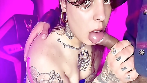 Bareback anal fuck of a slut with a tattooed pussy