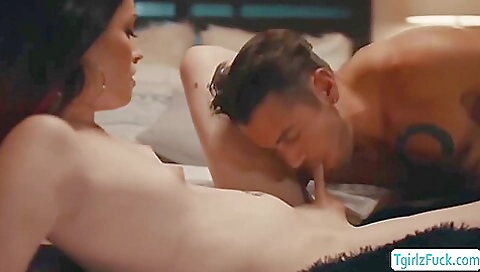 Brunette plays with her pussy and asshole with her mouth