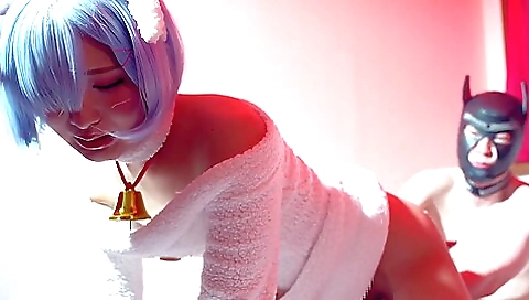 Japanese girl in a uniform fucked and licked by a big cock