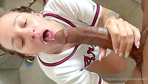 Amateurensual video scene featuring a busty brunette