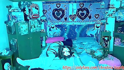 Blonde brunette in stockings and red head creampie