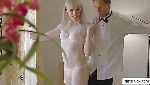 Sexy blonde babe gets her tight ass fucked by her boyfriend