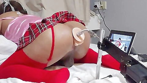 Old and young girl getting it in a tight hole by camera