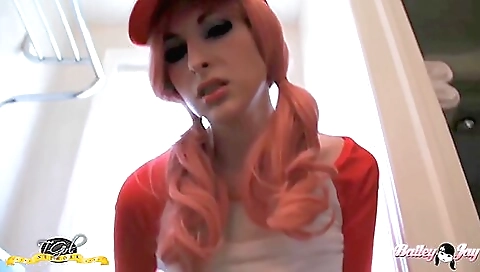 Beautiful teen 18+ Trans Jerking Her Cock Off In A Dirty Motel